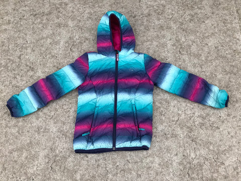 Light Coat Child Size 7-8 Paradox Teal Pinm Purple  Puffer Packable
