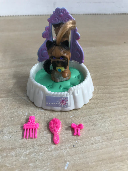 Littlest Pet Shop 1993 Vintage Silky Yorkie Pup With Styling Salon Excellent RARE
