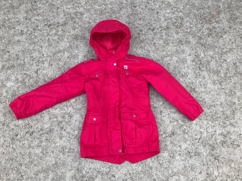 Light Coat Child Size 5 MEC Rain Wind Micro Fleece Lined Raspberry