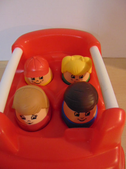 Little Tikes RARE Vintage Step 2 Chunky People Family Red Car W 4 FAMILY CHUNKY PEOPLE 15 inch
