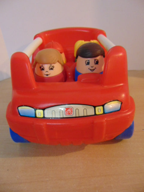 Little Tikes RARE Vintage Step 2 Chunky People Family Red Car W 4 FAMILY CHUNKY PEOPLE 15 inch