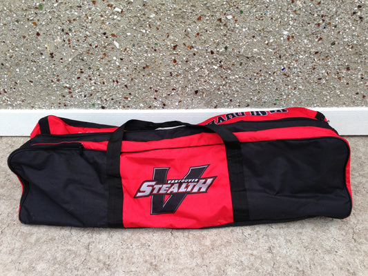 Hockey Bag Lacrosse Bag Black Red Full Size Adult Junior Team Vancouver Excellent