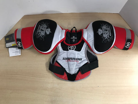 Lacrosse Chest Pad Child Size Y Medium 8-10 Warrior Bently New With Tags Red Black