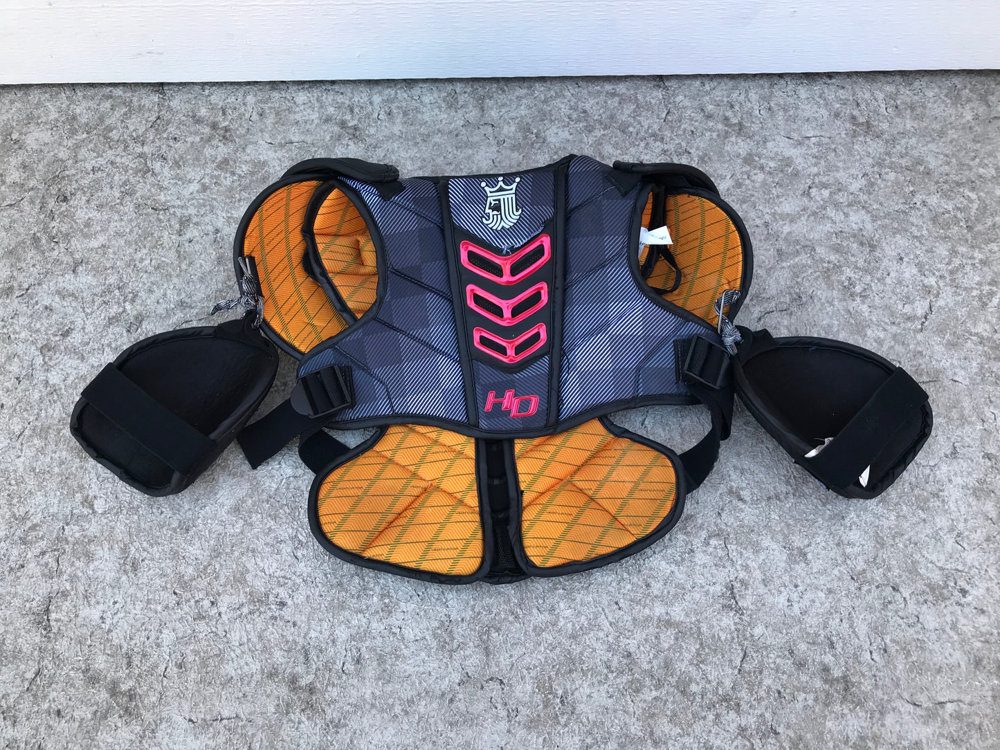 Lacrosse Chest Pad Men's Size Small - Medium Brine Black Orange Excellent