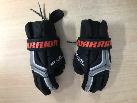 Lacrosse Gloves Child Size 10 inch Age 8-10 Warrior Black Grey Red