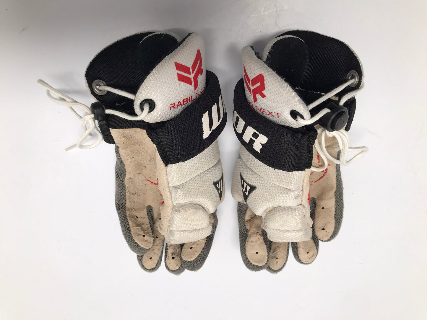 Lacrosse Gloves Child Size 7-9 Warrior White Black Minor Wear