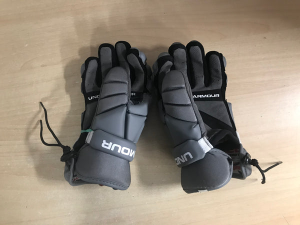 Lacrosse Gloves Child Size X Large Youth Under Armour Grey White Excellent As New