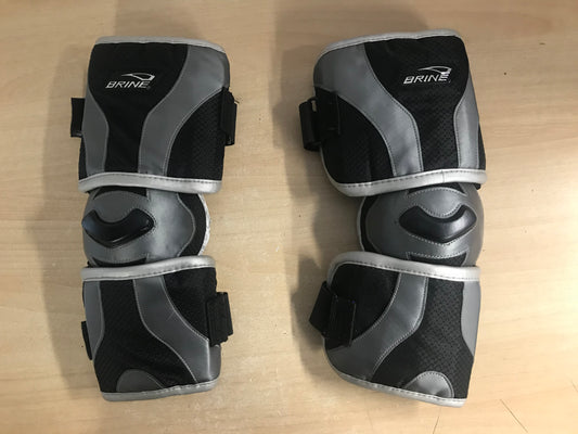 Lacrosse Men's Size Large Elbow Pads Brine Menace Black Grey Excellent