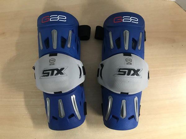 Lacrosse Men's Size Large Elbow Pads STX G2 Polymer Grey Blue New Demo Model