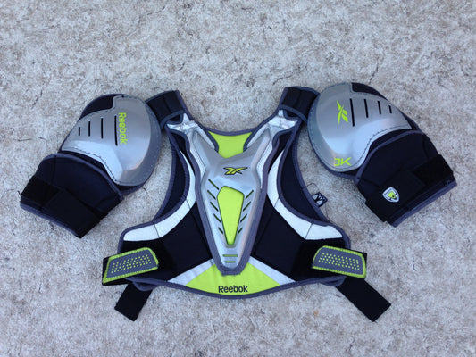 Lacrosse Shoulder Chest Pad Men's X Small - Small Reebok Grey Lime Black Minor Wear