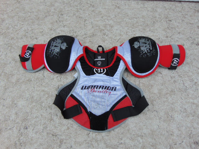 Lacrosse Shoulder Chest Pad Child Size M 8-10 Warrior Red Grey Black