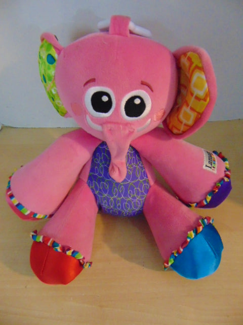 Lamaze Large Tap a Tune Squeek Pink Large Elephant Activity Baby Toy Excellent