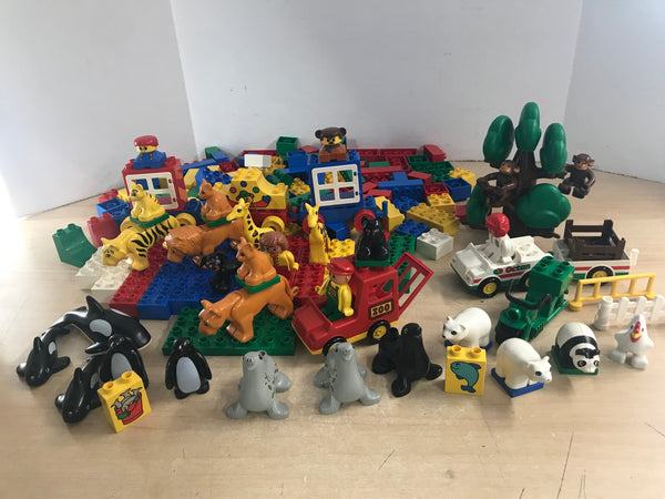 Lego Duplo 169 pc 1990 Zoo Animals Zoo Train 2668, 2661, 2660 RARE pieces All Excellent