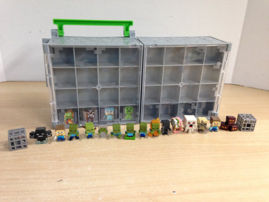 Lego Minecraft Mini Figure Collectors Case Opens For Pay Set With 17 Mini Figures Excellent