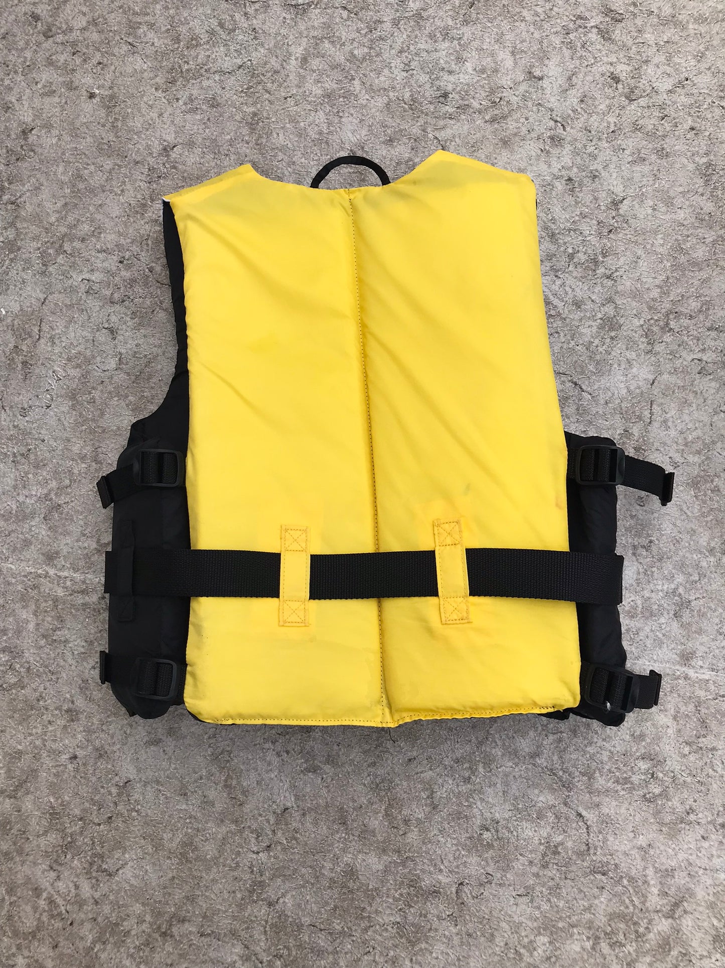 Life Jacket Adult Large Fluid Black Yellow Excellent