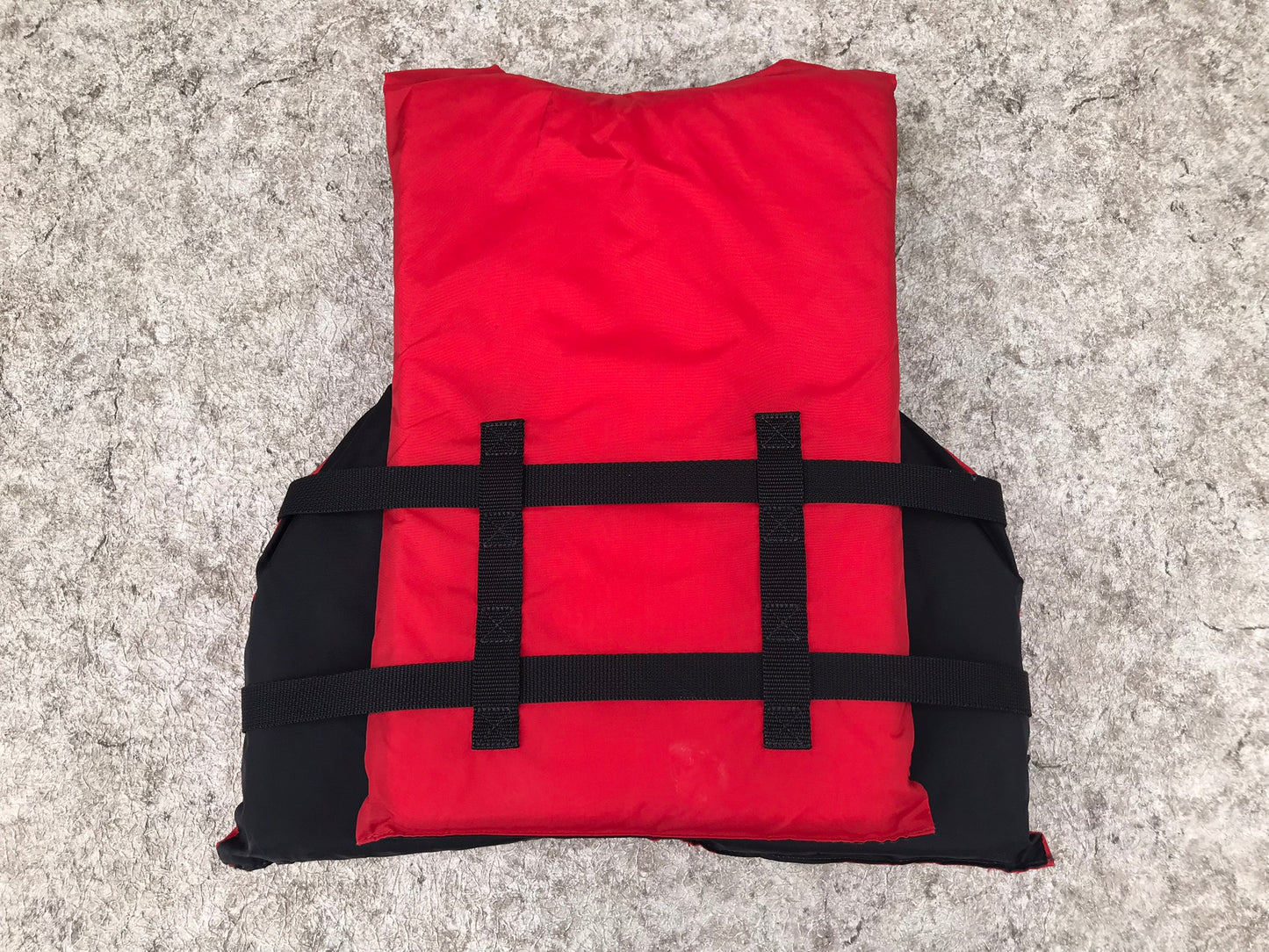 Life Jacket Adult Size 90-200 lb Universal Adjustable Airhead Red Black Excellent