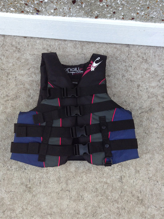 Life Jacket Ladies Size Large Oneill Black Blue Fushia New Demo Model