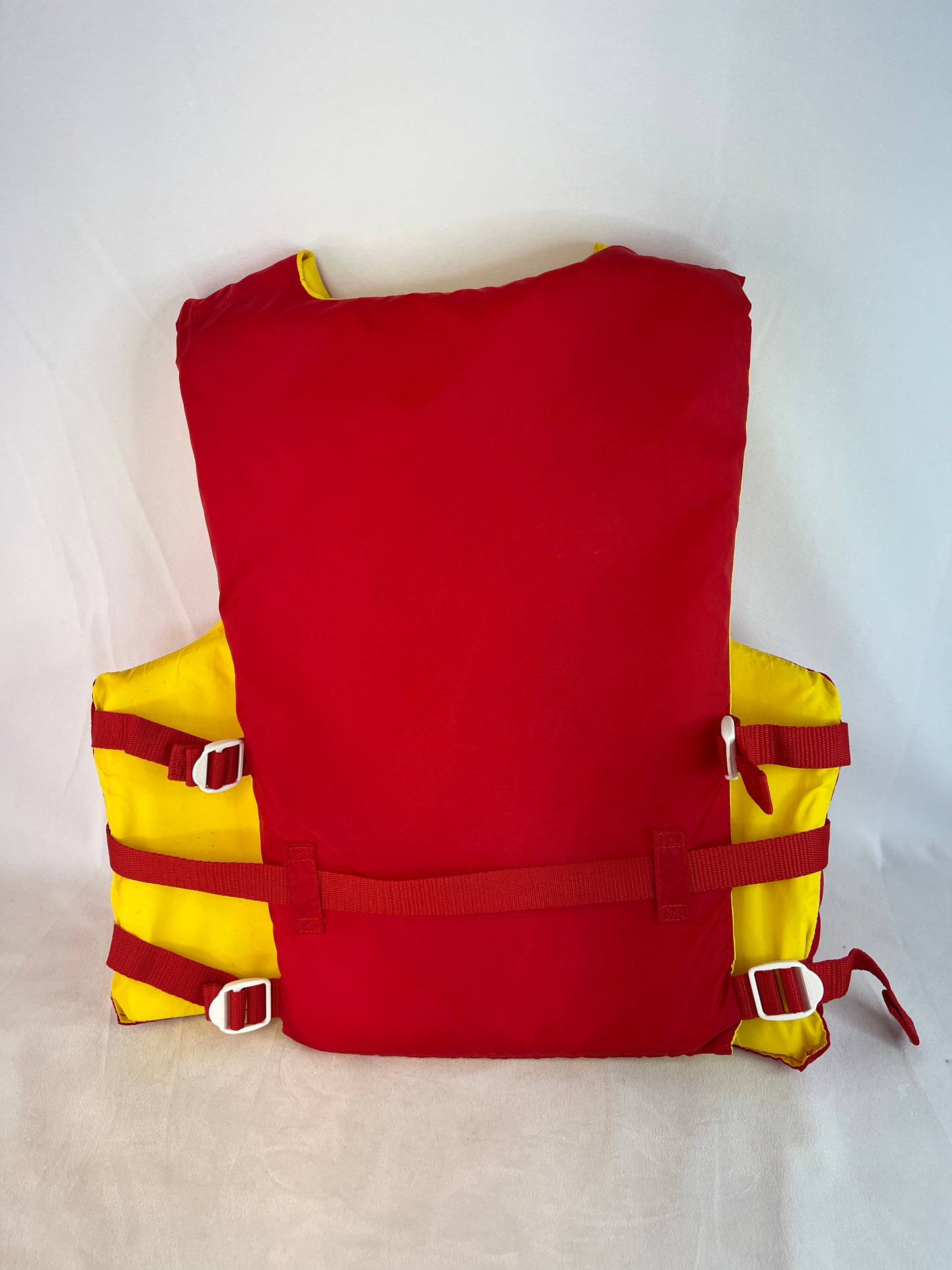 Life Jacket Adult Size Small - Medium Bu0y o Boy Red Yellow Excellent