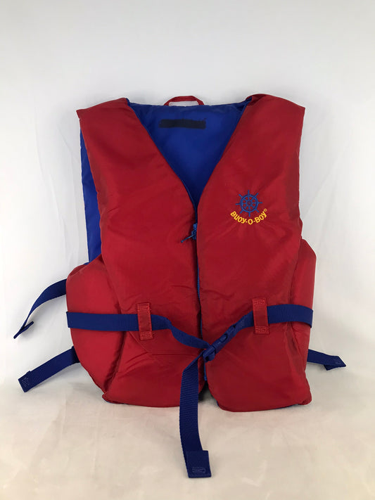 Life Jacket Adult Size Small -  Medium Buoy o Boy Red