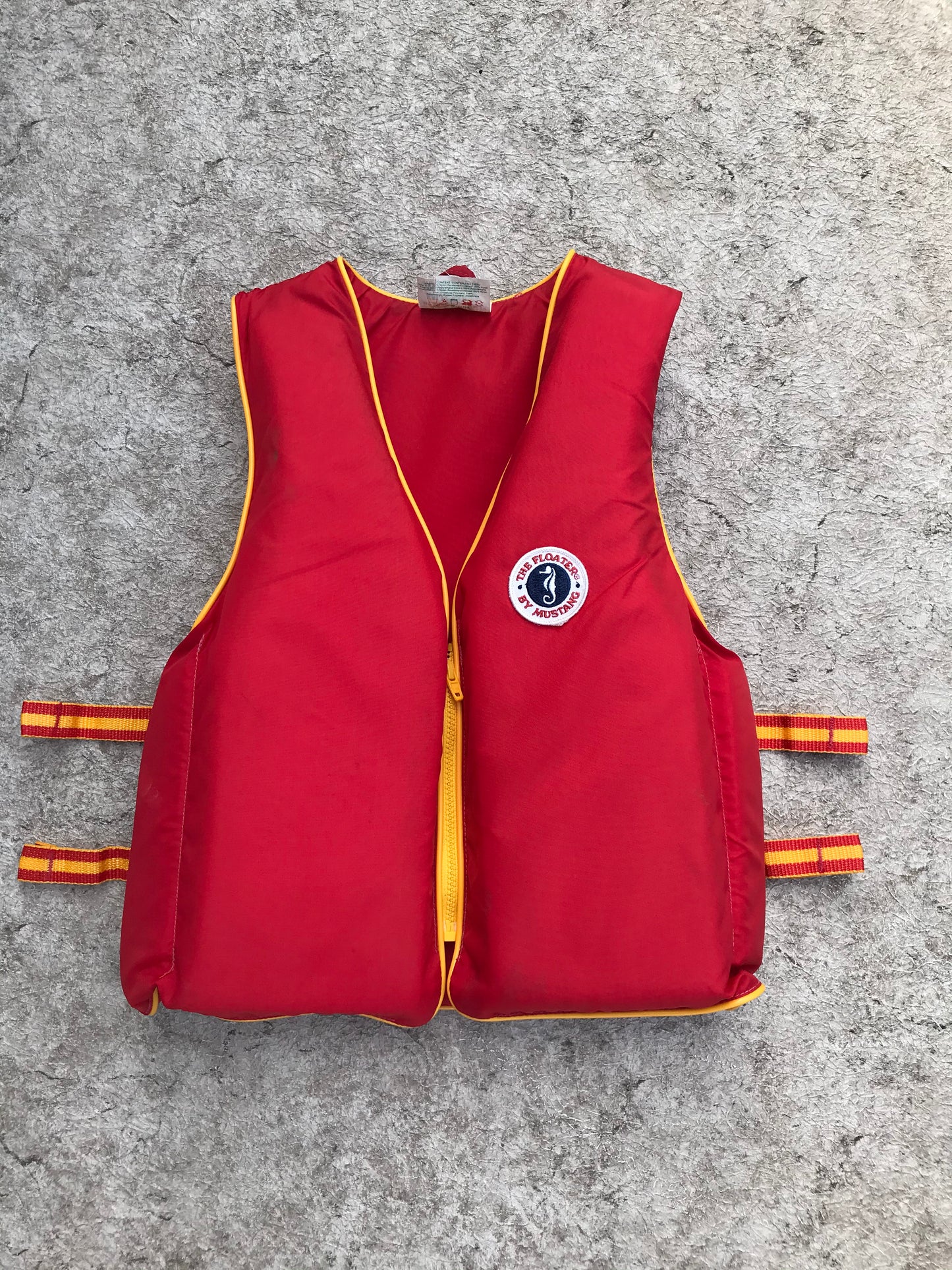Life Jacket Adult Size Small Adjustable Mustang Red Yellow Minor Marks