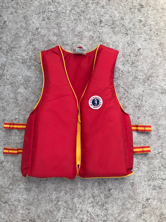 Life Jacket Adult Size Small Adjustable Mustang Red Yellow Minor Marks
