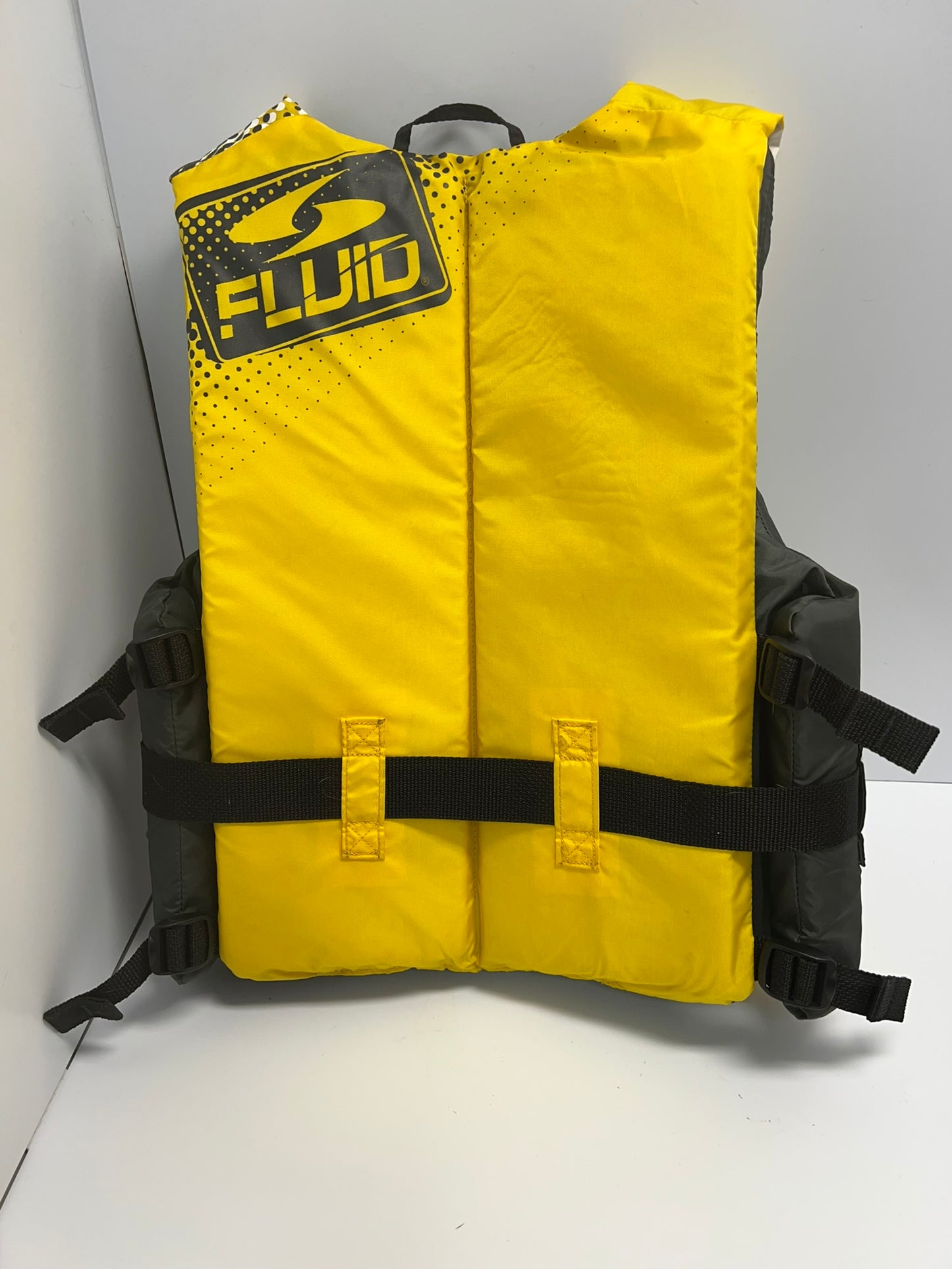 Life Jacket Adult Size Small Fluid Black Yellow New Demo Model