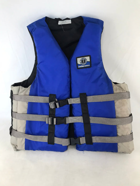 Life Jacket Adult Size XLarge - XXLarge Mustang Minor Stain Blue Grey