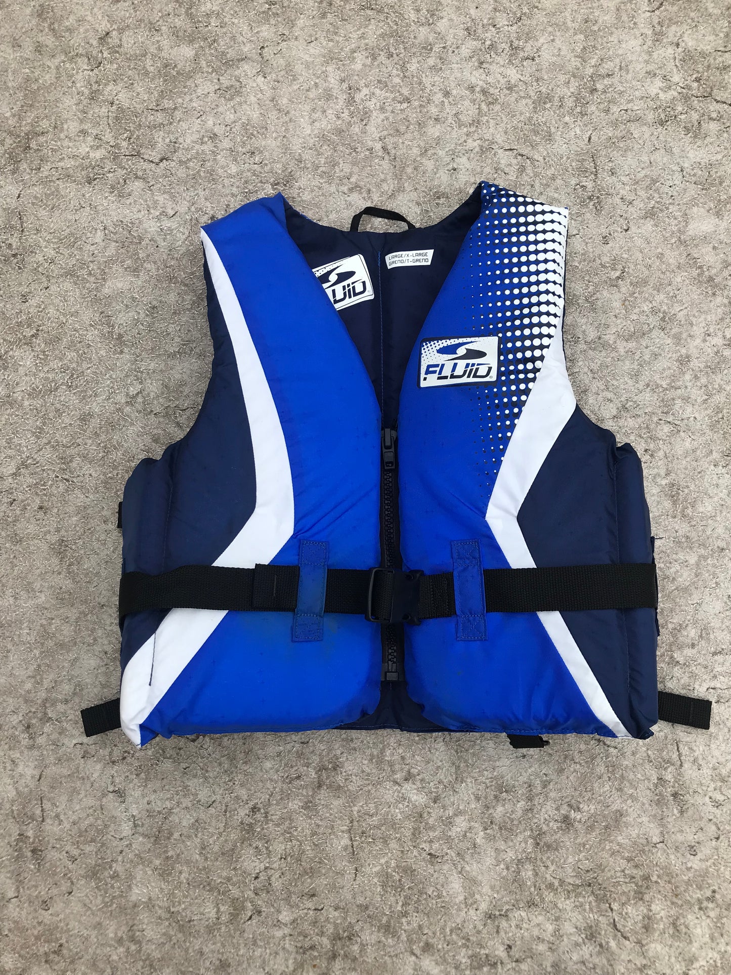 Life Jacket Adult Size X Large Fluid Blue White As New