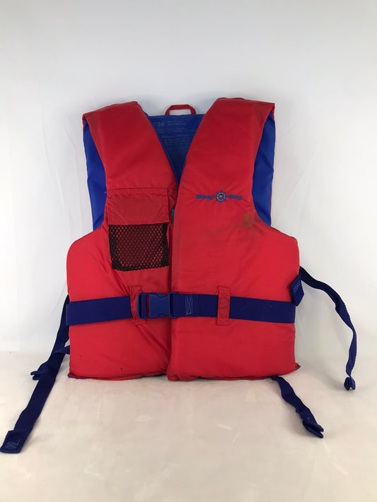 Life Jacket Adult Size XX Large Buoy o Boy Red Blue Mark On Front