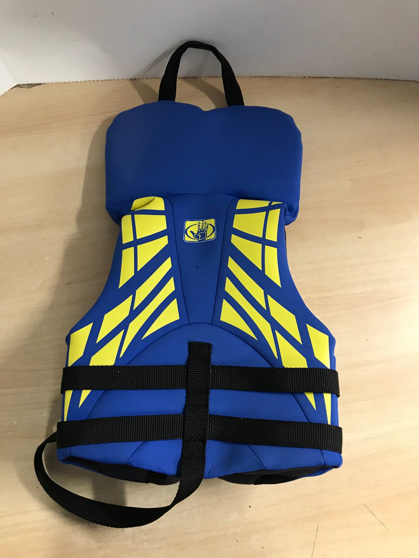 Life Jacket Child Size 30-60 lb Body Glove Blue Yellow Neoprene Excellent
