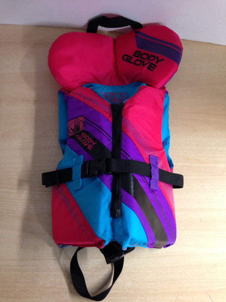 Life Jacket Child Size 30-60 lb Body Glove Fushia Purple Blue New Demo Model