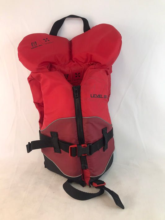 Life Jacket Child Size 30-60 lb Level Six Red Brick Black