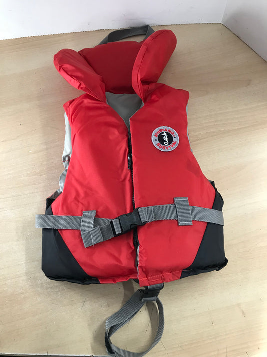 Life Jacket Child Size 60-90 Lb Youth Mustang Black Red Grey New Demo Model
