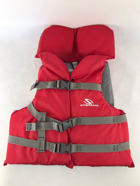 Life Jacket Child Size 60-90 Stearns Red Grey As New