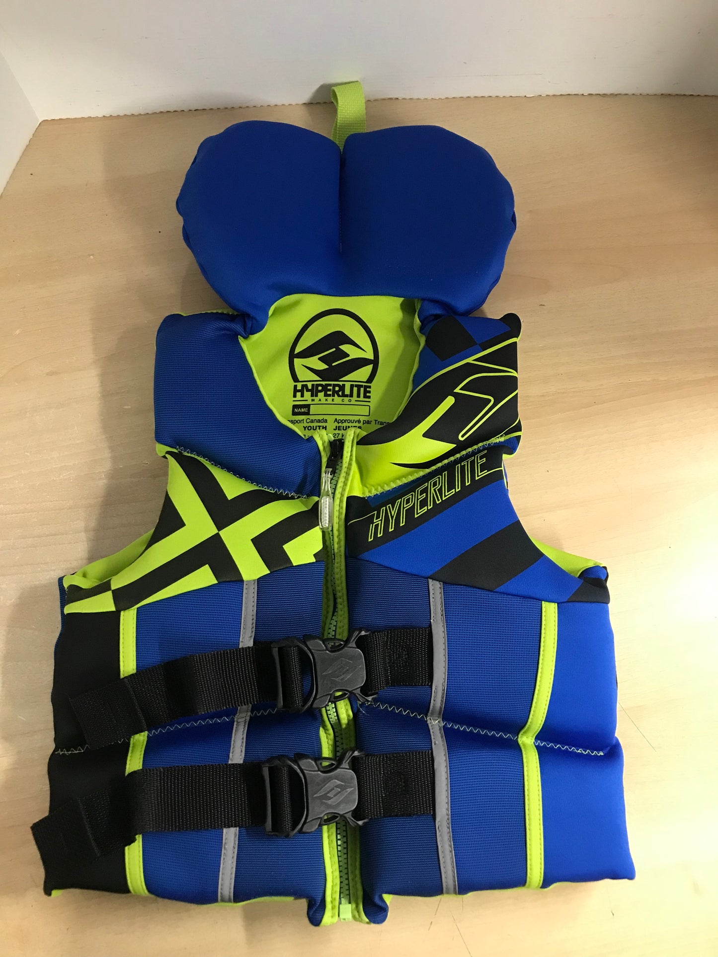Life Jacket Child Size 60-90 Youth Hyperlite Blue Lime As New