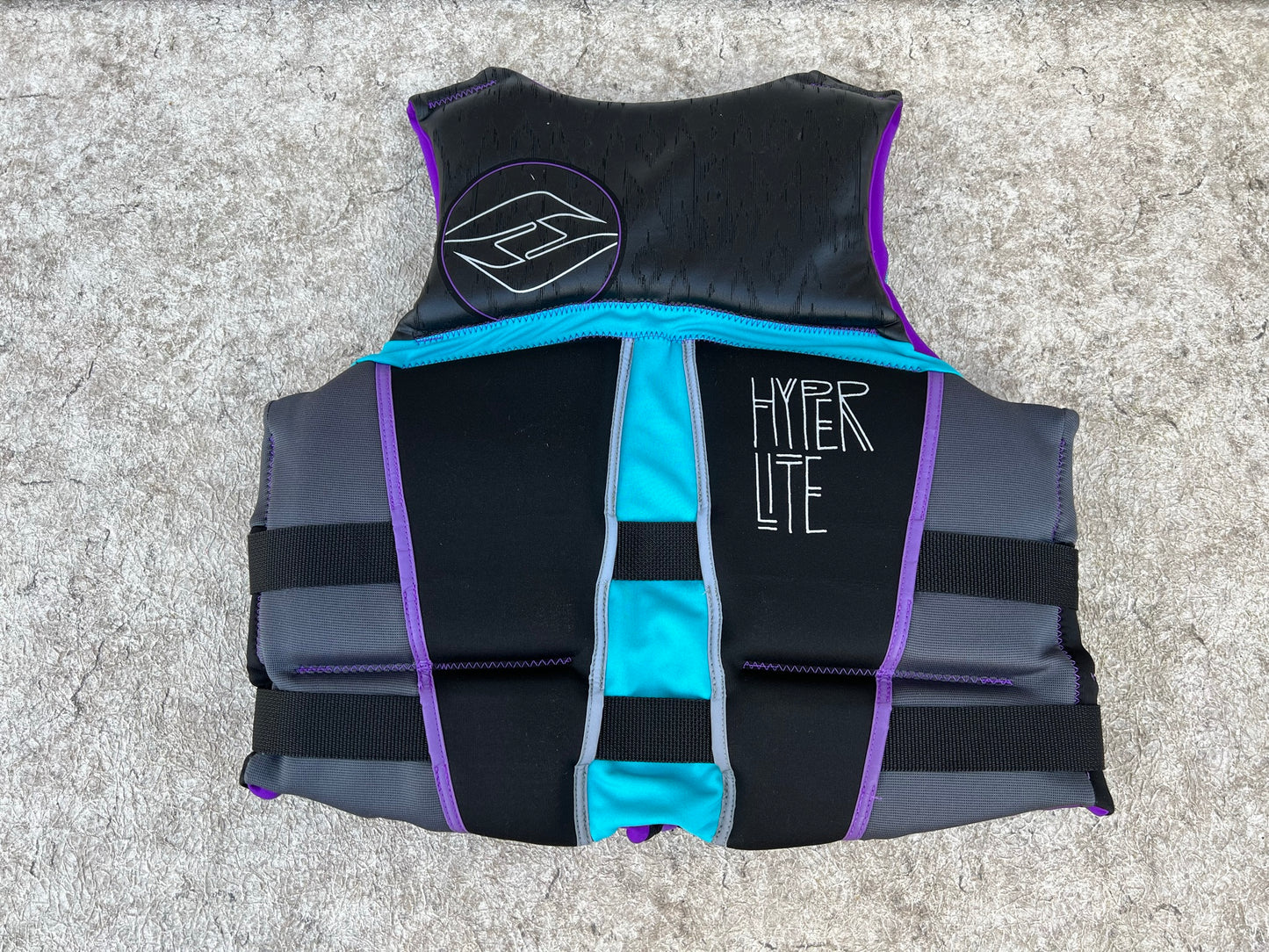 Life Jacket Ladies Size Large Hyperlite Black Teal Purple Excellent