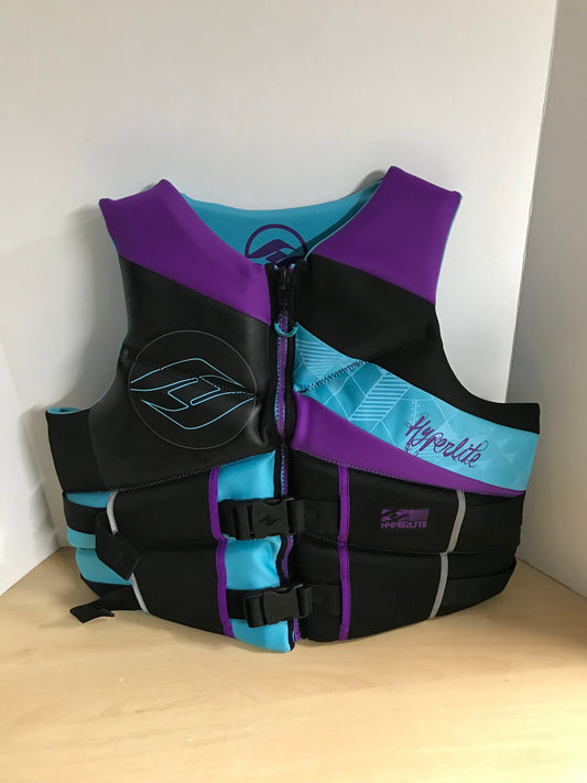 Life Jacket Ladies Size X Large Hyperlite Purple Blue Black Neoprene New Demo Model