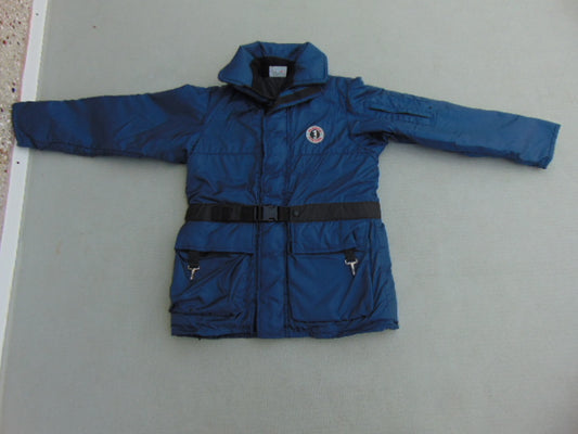 Life Jacket Adult Fishing Mustang Survival Coat Men's Size Medium New Demo Model Navy Blue