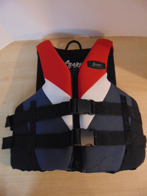 Life Jacket Adult Size Medium Stearns Neoprene Red Grey Black Excellent