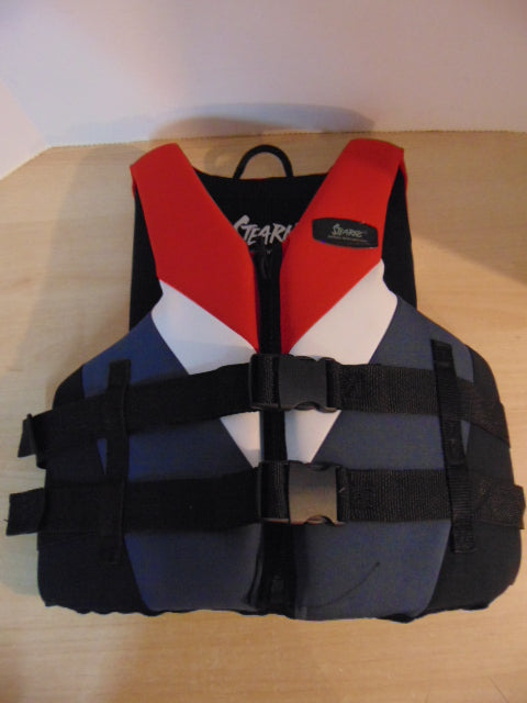 Life Jacket Adult Size Medium Stearns Neoprene Red Grey Black Excellent