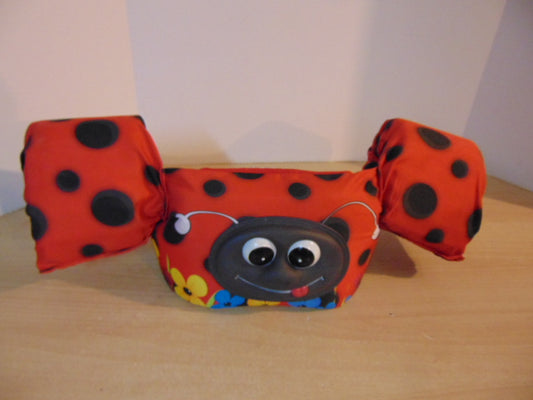 Life Jacket Child Size 30-50 Pound Puddle Jumpers Stearns Red Ladybug