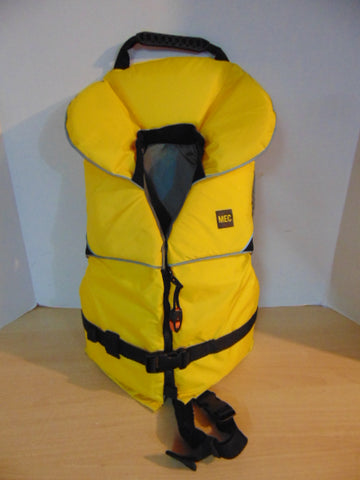 Life Jacket Child Size 30-60 lb MEC Mountain Co op Yellow Black Excellent