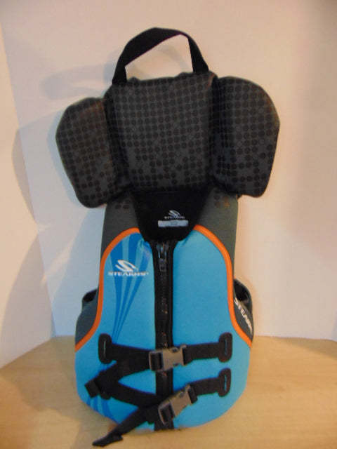 Life Jacket Child Size 60-90 Lb Youth Stearns Neoprene Blue Grey As New