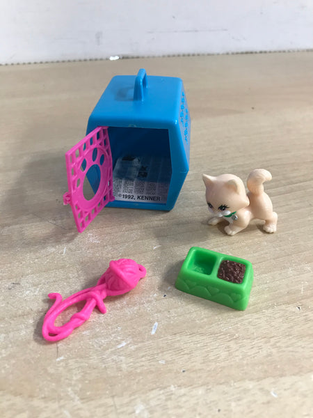 Littlest Pet Shop 1993 Playful Kitten With Snuggly Crate Excellent