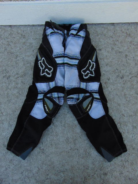 Motocross BMX Dirt Bike Pants Child Size 24 inch Size 8 Fox Racing Black Multi Excellent