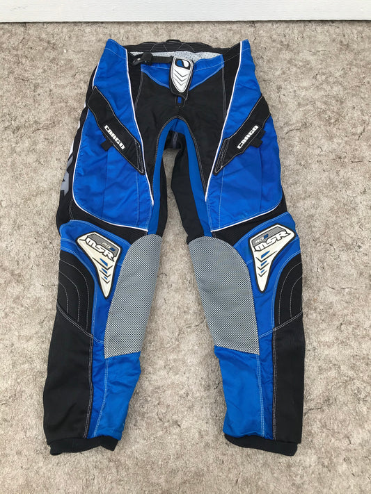 Motocross BMX Dirt Bike Pants Men's Size 30 inch Small  MSR Blue Black As New