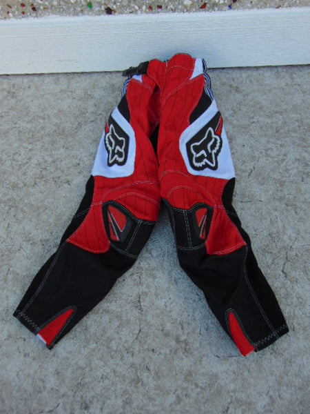 Motocross BMX Dirt Bike Pants  Child Size 22 inch Size 7-8 Fox Red Black White