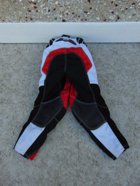 Motocross BMX Dirt Bike Pants  Child Size 22 inch Size 7-8 Fox Red Black White