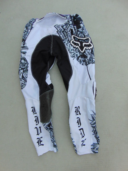 Motocross BMX Dirt Bike Pants Ladies Size 7-8  Fox Black White Purple As New