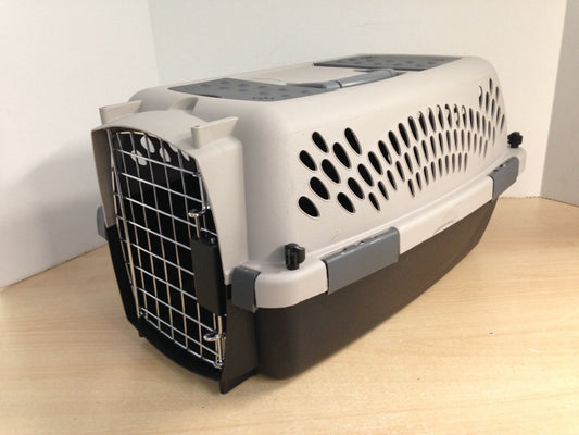 My Little Pet Shop Pet Crate Dog Cat Kennel Small Grey  Up To 15 Lb 20x11x13 inch